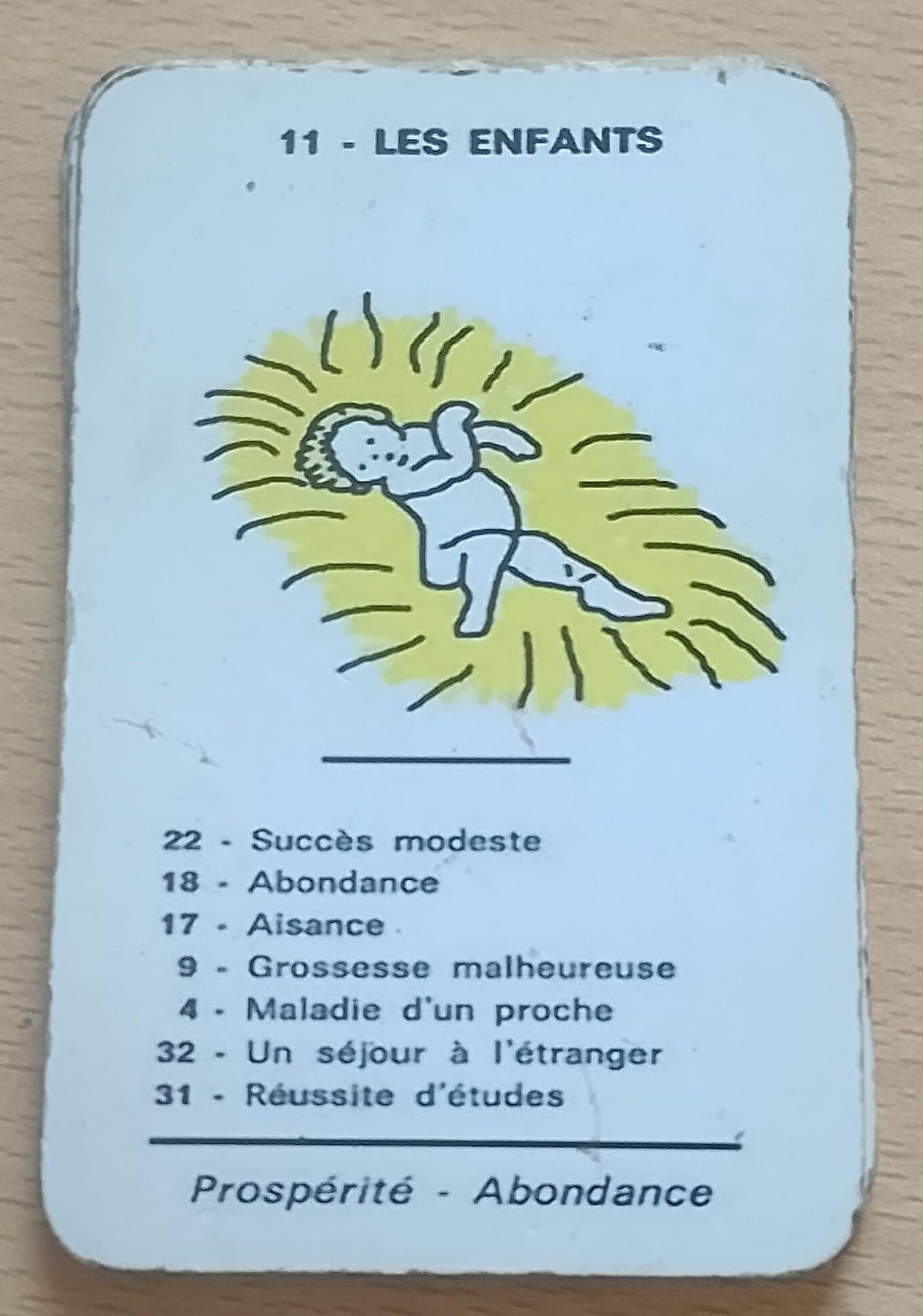 Lire la suite à propos de l’article Carte des enfants numéro 11 dans l&rsquo;oracle spirite de Mariana